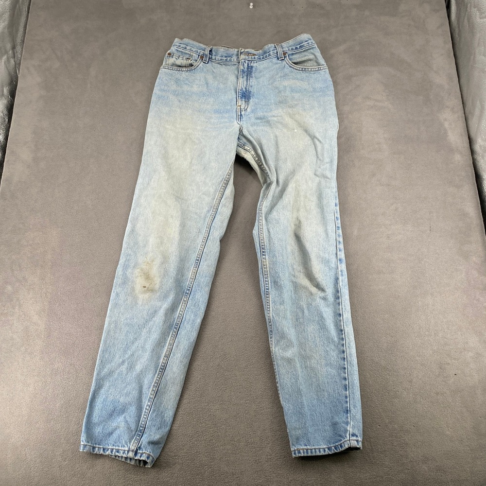Vtg Levis 550 Relaxed Fit Tapered Leg Jeans Light Wash Tab Y2K 14 MIS L